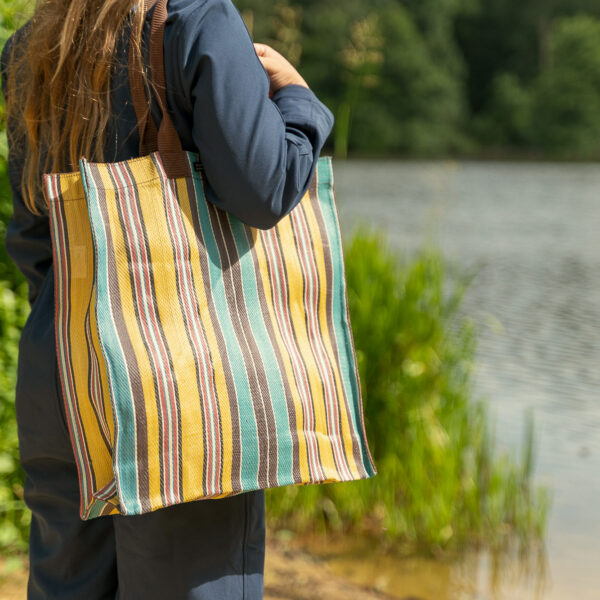 British Colour Standard Woven Striped Tote Bag